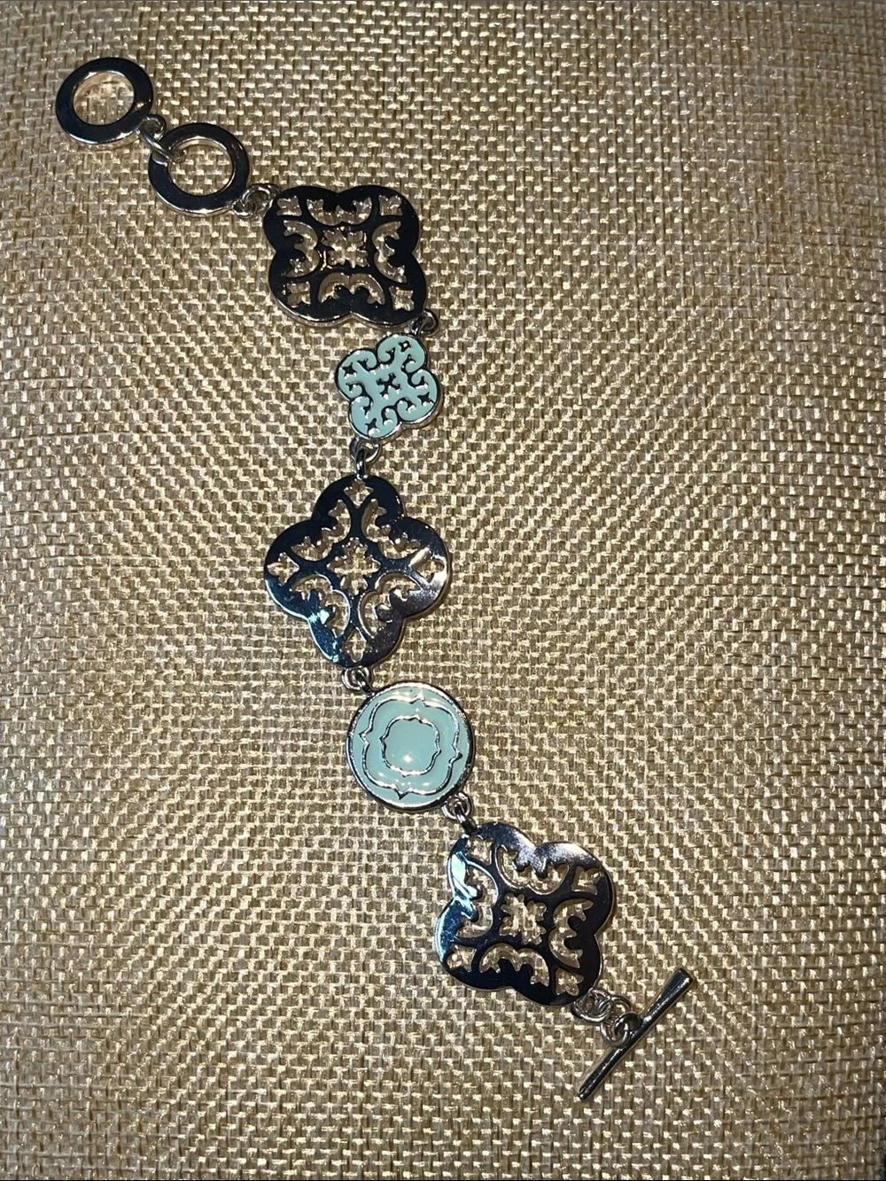 Bella Jack enamel charm panel bracelet - size 6.5